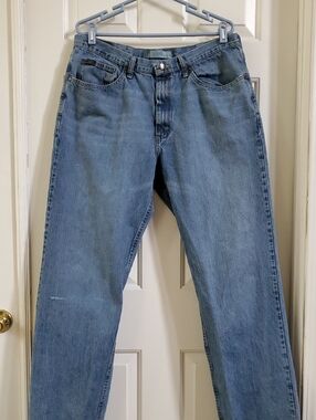 Lee Men's 38x34Straight Leg Light Blue Denim Jeans